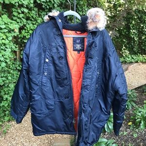 Gap Snorkel Quilted Winter Jacket (faux fur hood)